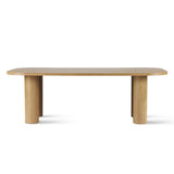 Baguette 86.5" Modern Rectangle Oak Large Dining Table