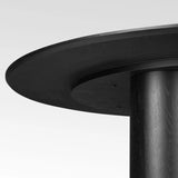 Baguette 52" Modern Oak Wood 3-Leg Round Dining Table