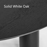 Baguette 52" Modern Oak Wood 3-Leg Round Dining Table
