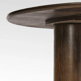 Baguette 52" Modern Oak Wood 3-Leg Round Dining Table