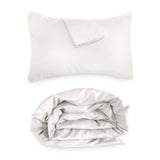 Bamboo Duvet Cover w/ Shams, 3pc - Full/Queen - White (New - Final Sale)