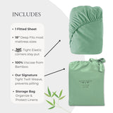 Bamboo Fitted Sheet - Seaglass