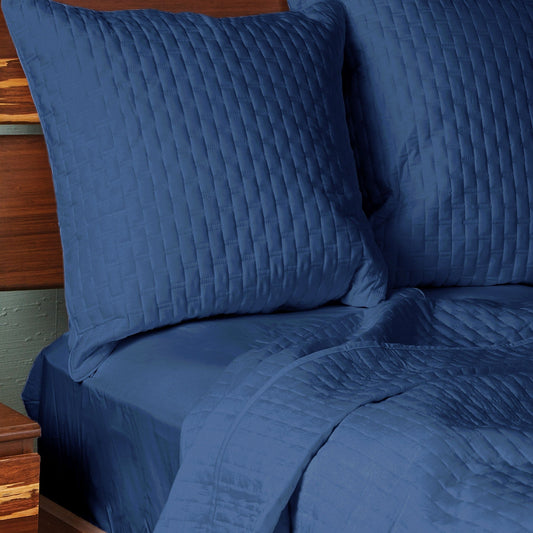 Bamboo Quilted Euro Sham 1 Piece - Indigo