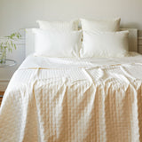 Bamboo Quilted Euro Sham 1 Piece - Ivory
