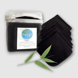 Bamboo Facial Washcloth 6 Piece Set - Black