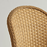 Barcelona 25.5" Beige Rattan Upholstered Counter Stool (Set of 4)