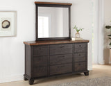 Bear Creek Brown 4-Piece Queen Set (Q Bed/NS/Dresser/Mir)