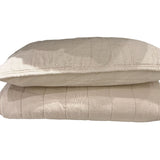 Beckett Washed Linen Box Stitch Quilt Set