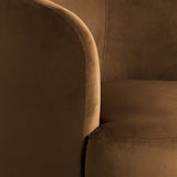 Bella Modern Small Velvet Swivel Barrel Chair (1-Piece)