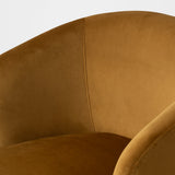 Bella Modern Small Velvet Swivel Barrel Chair (1-Piece)