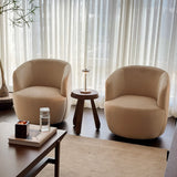 Bella Modern Small Velvet Swivel Barrel Chair (1-Piece)