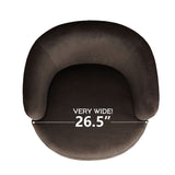 Bella Modern Velvet Swivel Barrel Chair (1-Piece)