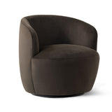 Bella Modern Velvet Swivel Barrel Chair (1-Piece)