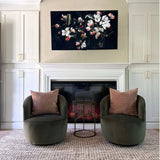 Bella Modern Velvet Swivel Barrel Chair (1-Piece)