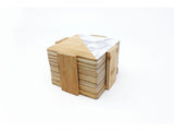 BergHOFF Bamboo 7pc Two-Tone Bamboo Coaster Set, Square