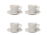 BergHOFF 4Pc Essentials Porcelain Cup 4 oz., and Saucers