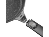BergHOFF GEM 11" Non-Stick Square Grill Pan, Detachable Handle, Grey