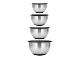 BergHOFF Geminis 8Pc 18/10 Stainless Steel Mixing Bowl Set with Lids