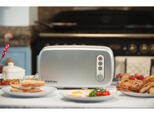 BergHOFF Seren 2Pc Side Loading Toaster with Silver/Chrome Panel