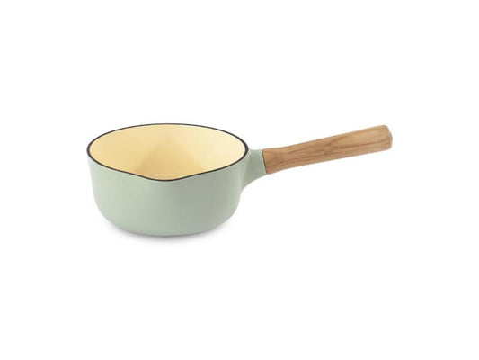 BergHOFF Ron 7" Saucepan 1.8Qt., Green, Enameled Cast Iron, Wood Handle