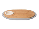 BergHOFF Leo Two-sided Tapas Cutting Board with Tray 15.25", Grey