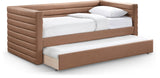 Beverly Twin Daybed with Trundle - Contemporary Design, Soft Vegan Leather, Space-Saving & Stylish