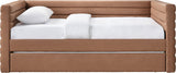 Beverly Twin Daybed with Trundle - Contemporary Design, Soft Vegan Leather, Space-Saving & Stylish