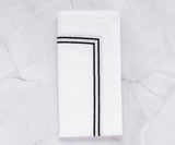 Embroidery Napkins - Black Dinner Napkins