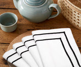 Embroidery Napkins - Black Dinner Napkins