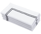 Embroidery Napkins - Black Dinner Napkins