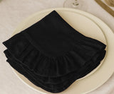 Black Napkins With Ruffled Edges