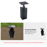 PURPLE LEAF Luxury Market Patio Umbrella In-Ground Base ZY03-BSAT-YM