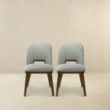Blaken Light Grey Fabric Dining Chair (Set Of 2)