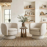 Bloom Upholstered Swivel Barrel Accent Chair (1-Piece)