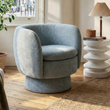 Bloom Upholstered Swivel Barrel Accent Chair (1-Piece)