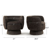 Bloom Upholstered Swivel Barrel Accent Chair (1-Piece)