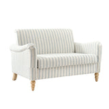 4-Piece Striped Farmhouse Living Room Set (Sofa, Loveseat, Recliner & Lift-Top Coffee Table