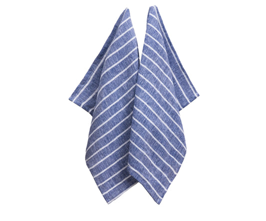 Blue Dish Towels - Ladder Stripe