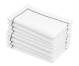 Gray Embroidery Napkins - Line Design