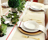 Magenta Embroidery Napkins - Border Line Design