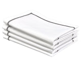 Gray Embroidery Napkins - Line Design