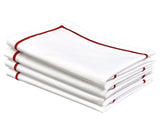 Magenta Embroidery Napkins - Border Line Design
