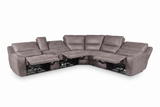 Branson Zero Slate 6-Piece Dual Power Reclining Modular Sectional with Storage Console
