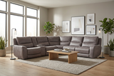 Branson Zero Slate 6-Piece Dual Power Reclining Modular Sectional with Storage Console
