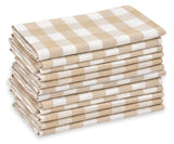 Beige And Cream Buffalo Checkered Napkins