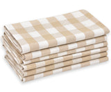 Beige And Cream Buffalo Checkered Napkins