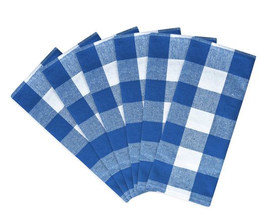 Blue Gingham Napkins Set of 6