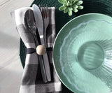 Gray Plaid Napkins