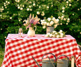 Red and White Checkered Tablecloth