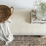 Lily 47" Modern Beige Boucle Waterfall Bench
